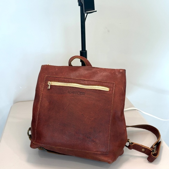 Portland Leather Goods Tote Backpack Nutmeg - Picture 1 of 4